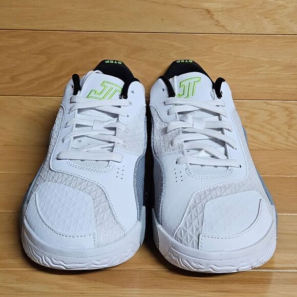 Nike Jordan Tatum 2 GS White Green Black Basketball Kids Sneaker Shoe FJ6459-100 - Picture 4 of 11